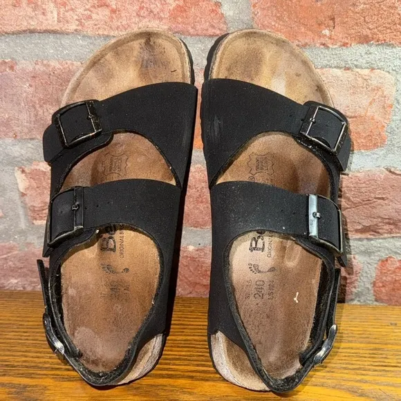 Birkenstock Betula Womens Double Buckle Strap Suede Slingback Sandals Sz 37