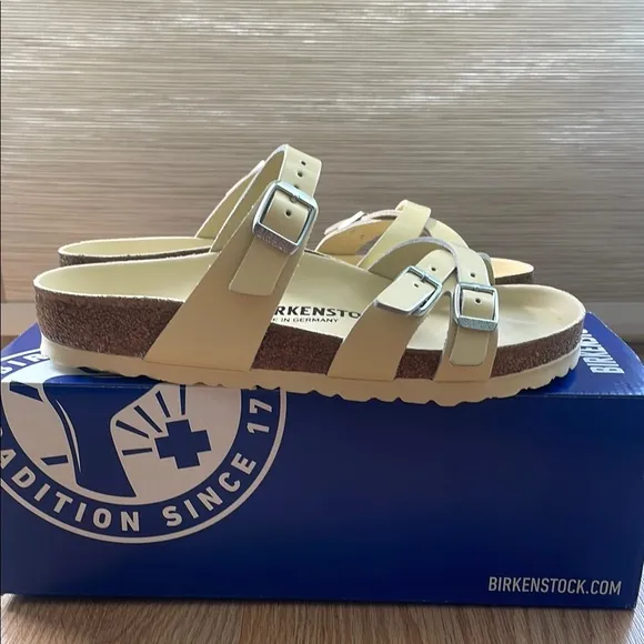 Birkenstock Franca Sandals - High Shine Butter Size 37