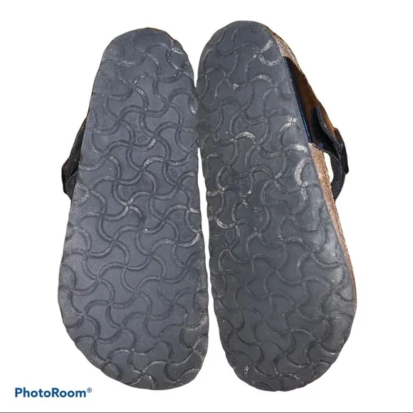 Birkenstock Gizeh Black Patent Thong Sandals size 38