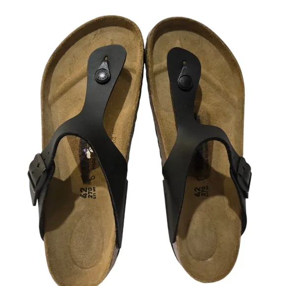 Birkenstock Gizeh Men's Black Buckle Sandals 9