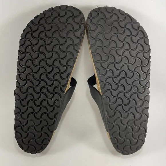 Birkenstock Gizeh Sandals Womens Size 41 Size 10-10.5 Black Birko-Flor T Strap