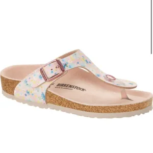 BIRKENSTOCK | Gizeh t-strap sandals pink floral sz 33 (girls 2-2.5; wms 4-4.5)