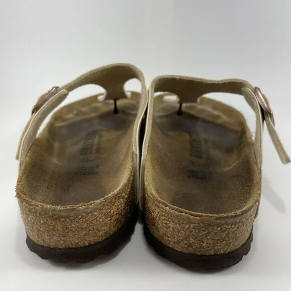 Birkenstock Gizeh Thong Sandals Womens Size 38 Womens Size 7-7.5 Beige Pearl