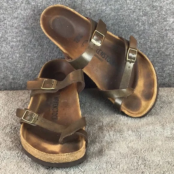 Birkenstock Mayari Bronze Toe Loop Sandals Sz 39|8.5