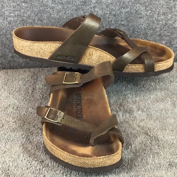 Birkenstock Mayari Bronze Toe Loop Sandals Sz 39|8.5