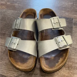 Birkenstock Metallic Buckle Strap Sandals