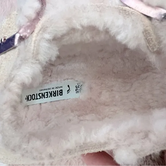 Birkenstock Milano Suede Shearling Sandals - Light Rose