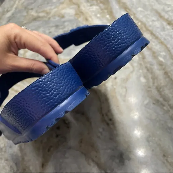 Birkenstock Navy Arizona Birko-Flor Sandals Double Strap Slide Men’s 12 Regular