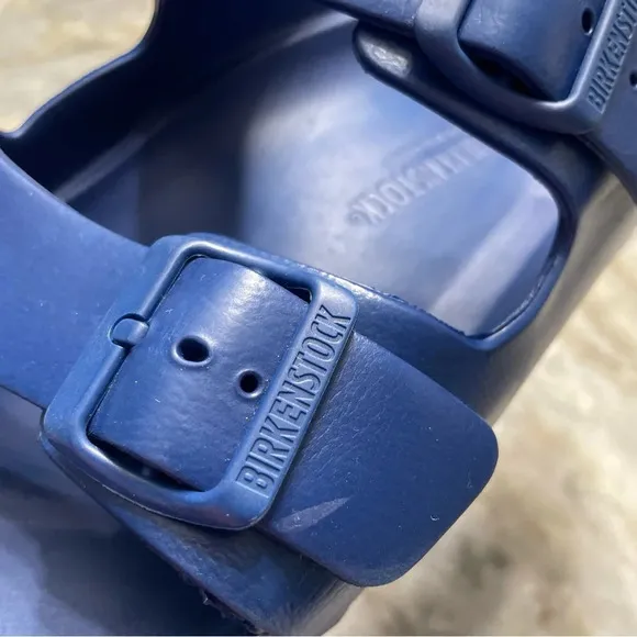 Birkenstock Navy Arizona Birko-Flor Sandals Double Strap Slide Men’s 12 Regular