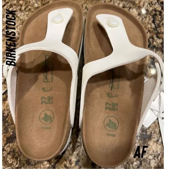 BIRKENSTOCK PAPILLIO GIZEH BIRKO PLATFORM SANDALS IN WHITE NEW NWT SIZE