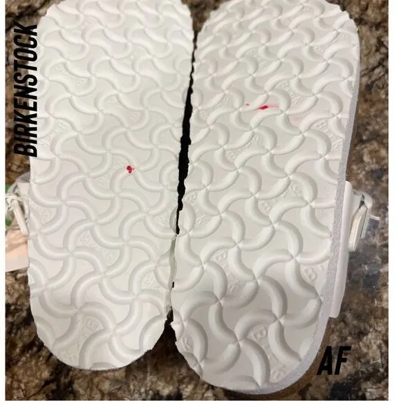 BIRKENSTOCK PAPILLIO GIZEH BIRKO PLATFORM SANDALS IN WHITE NEW NWT SIZE