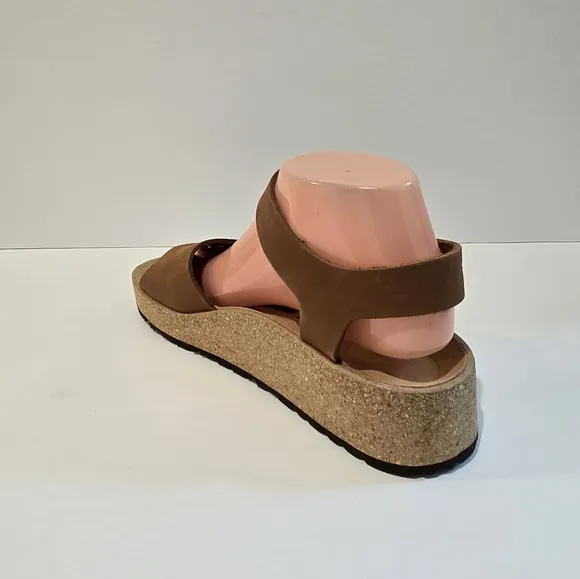 Birkenstock Papillio Glanda Nubuck Leather Peacan Sandals 9