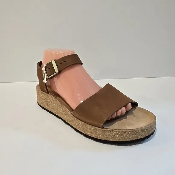 Birkenstock Papillio Glanda Nubuck Leather Peacan Sandals 9