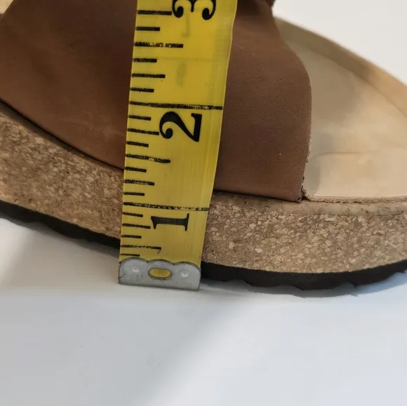 Birkenstock Papillio Glanda Nubuck Leather Peacan Sandals 9
