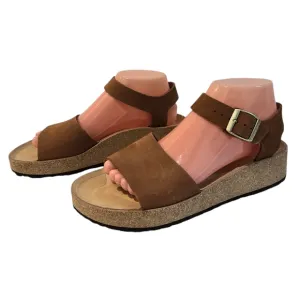 Birkenstock Papillio Glanda Nubuck Leather Peacan Sandals 9