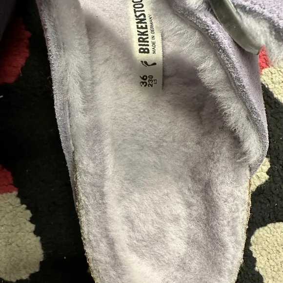 Birkenstock Purple Shearling Sandals