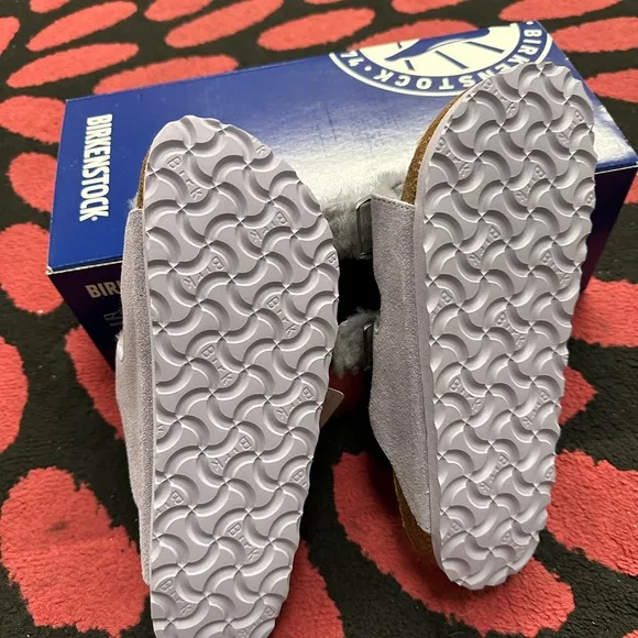 Birkenstock Purple Shearling Sandals