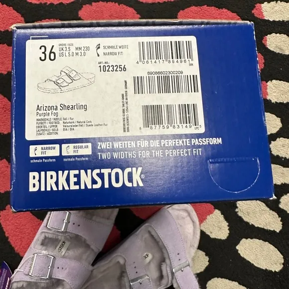 Birkenstock Purple Shearling Sandals