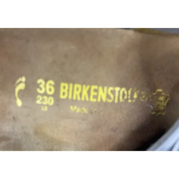 Birkenstock Sandals Womens 36 US 5.5 Madrid Silver Metalic Birko-Flor Slide
