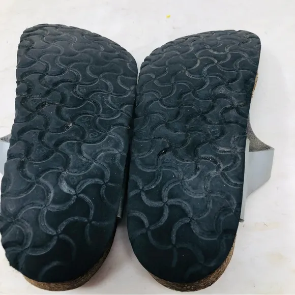 Birkenstock Silver Leather Sandals