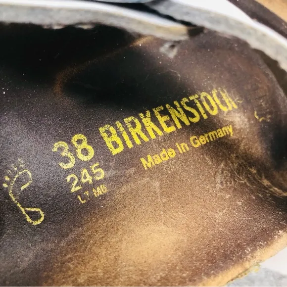 Birkenstock Silver Leather Sandals