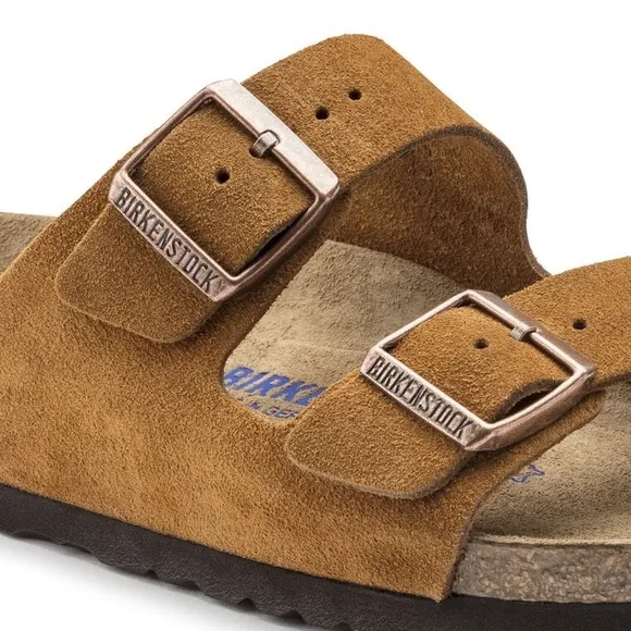 Birkenstock Tan Sandals with Adjustable Straps and Cork Footbed