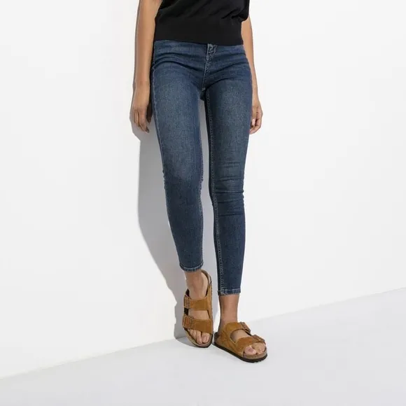 Birkenstock Tan Sandals with Adjustable Straps and Cork Footbed