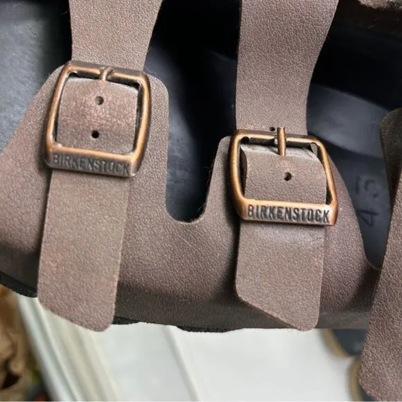 Birkenstock Tatami Strap Sandals Brown Leather Ankle Strap Men size 10