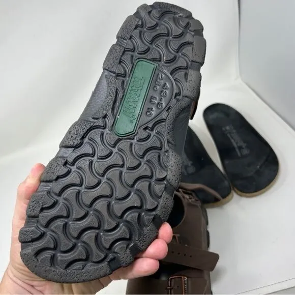 Birkenstock Tatami Strap Sandals Brown Leather Ankle Strap Men size 10