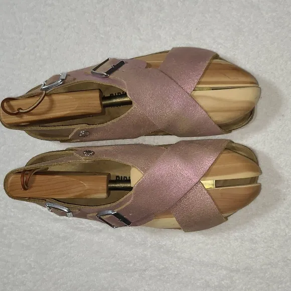 Birkenstock Tulum Light Pink Double Buckle Suede Sandals Size 10 L 8 M