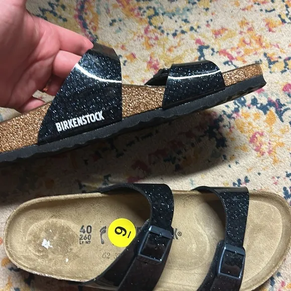 Birkenstock Women’s NEW Navy &amp; Black Glittery Size 40