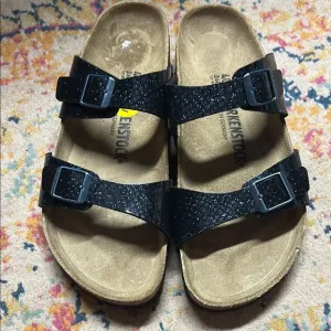 Birkenstock Women’s NEW Navy &amp; Black Glittery Size 40