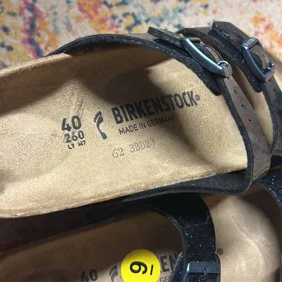 Birkenstock Women’s NEW Navy &amp; Black Glittery Size 40