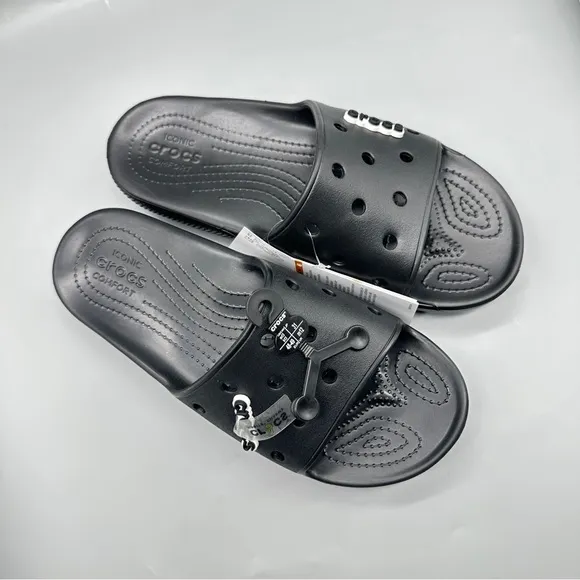 Black Crocs Slide Sandals