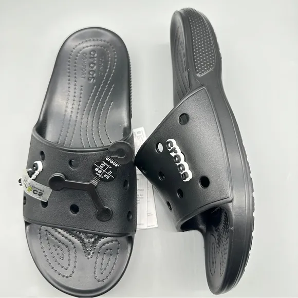 Black Crocs Slide Sandals
