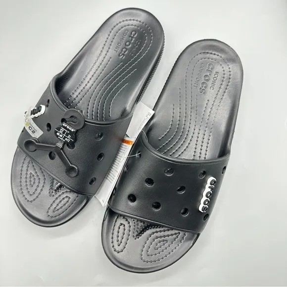 Black Crocs Slide Sandals