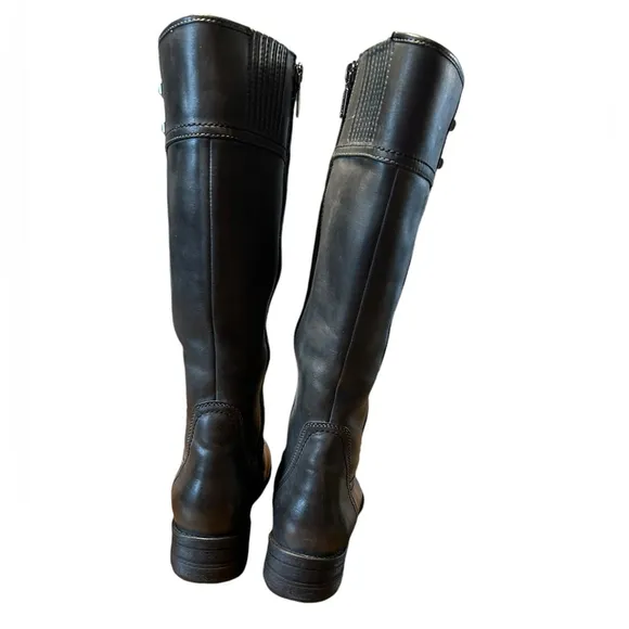 Blondo -Waterproof Ridding high boots - Faux fur Animal print Cowgirl Charcoal 7