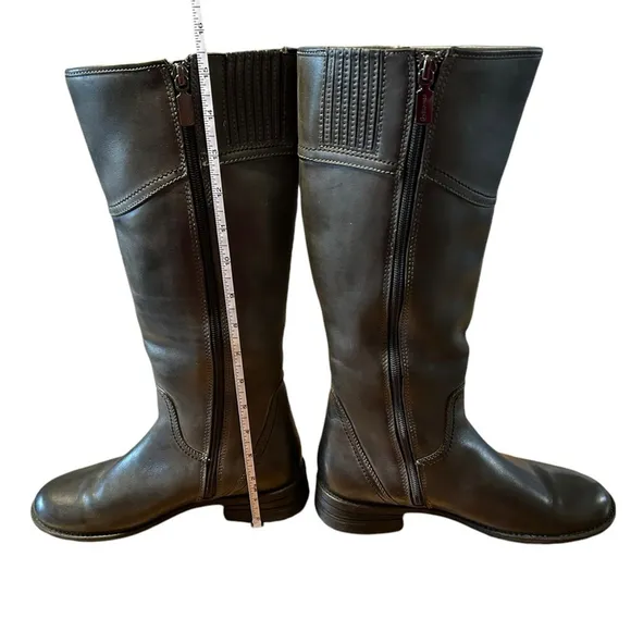 Blondo -Waterproof Ridding high boots - Faux fur Animal print Cowgirl Charcoal 7