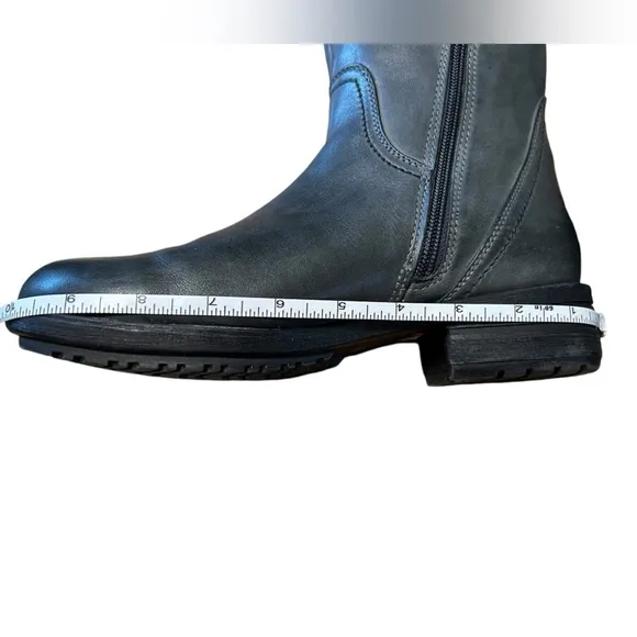 Blondo -Waterproof Ridding high boots - Faux fur Animal print Cowgirl Charcoal 7