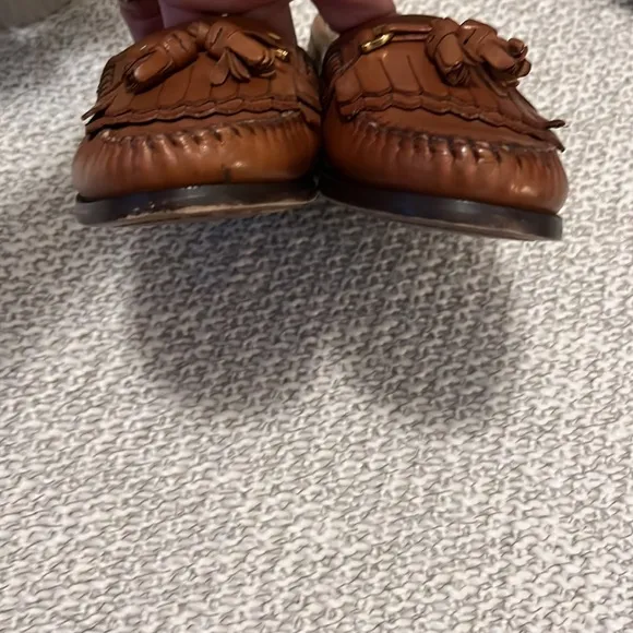 Bob Roy Collection Tan Leather Wingtip Loafers Sz 1