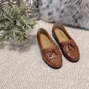 Bob Roy Collection Tan Leather Wingtip Loafers Sz 1