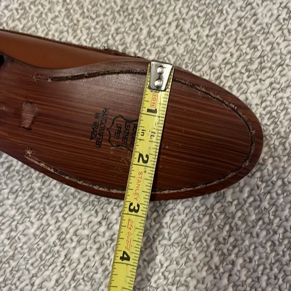 Bob Roy Collection Tan Leather Wingtip Loafers Sz 1