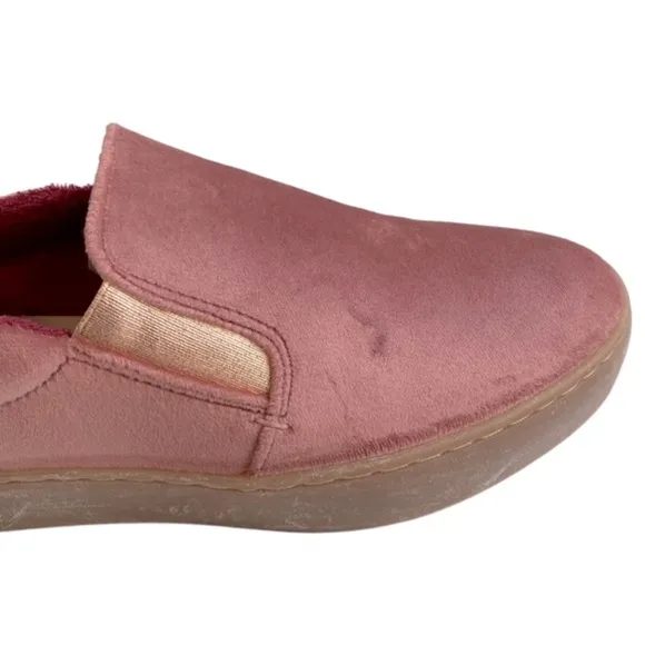 Boden Slip On Velvet Trainers Loafers Dusty Rose Pink Size 7 NWOB