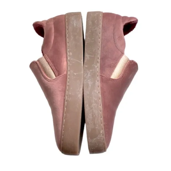 Boden Slip On Velvet Trainers Loafers Dusty Rose Pink Size 7 NWOB