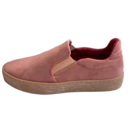 Boden Slip On Velvet Trainers Loafers Dusty Rose Pink Size 7 NWOB