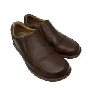 Born Mens Nigel Slip-On Shoes Round Toe Distressed Leather Brown Size 11.5M