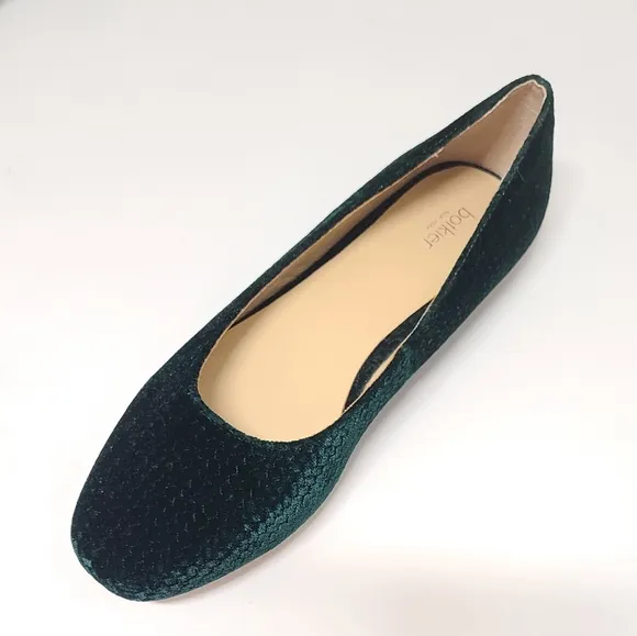 BOTKIER NEW YORK Camilla Flat in Emerald Velvet Sz 8 NEW