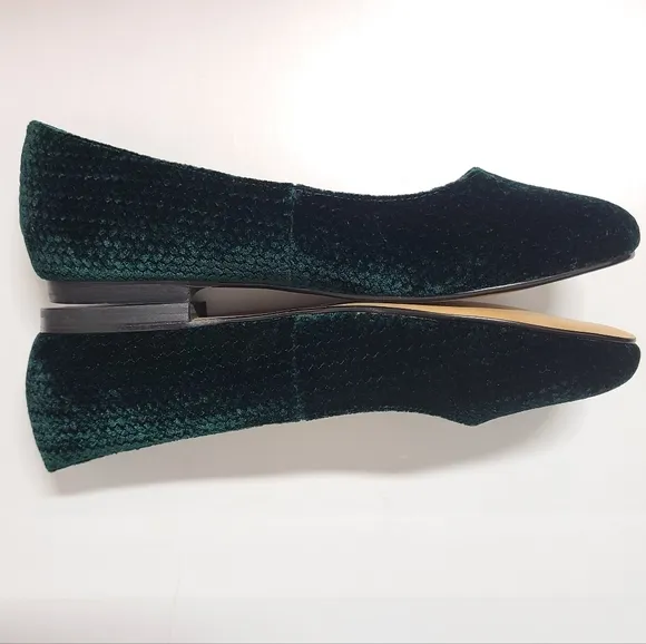 BOTKIER NEW YORK Camilla Flat in Emerald Velvet Sz 8 NEW