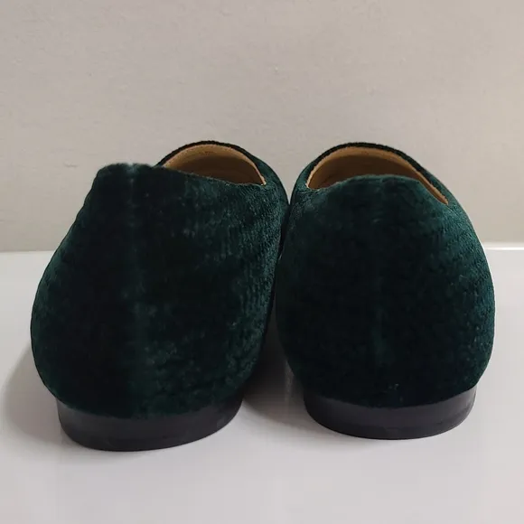 BOTKIER NEW YORK Camilla Flat in Emerald Velvet Sz 8 NEW