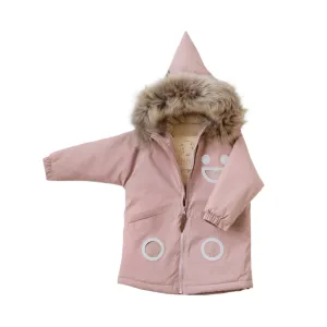BOXBO WISTITI FLEECE LINED WATERPROOF & SNOWPROOF FUR JACKET DUSTY ROSE PINK